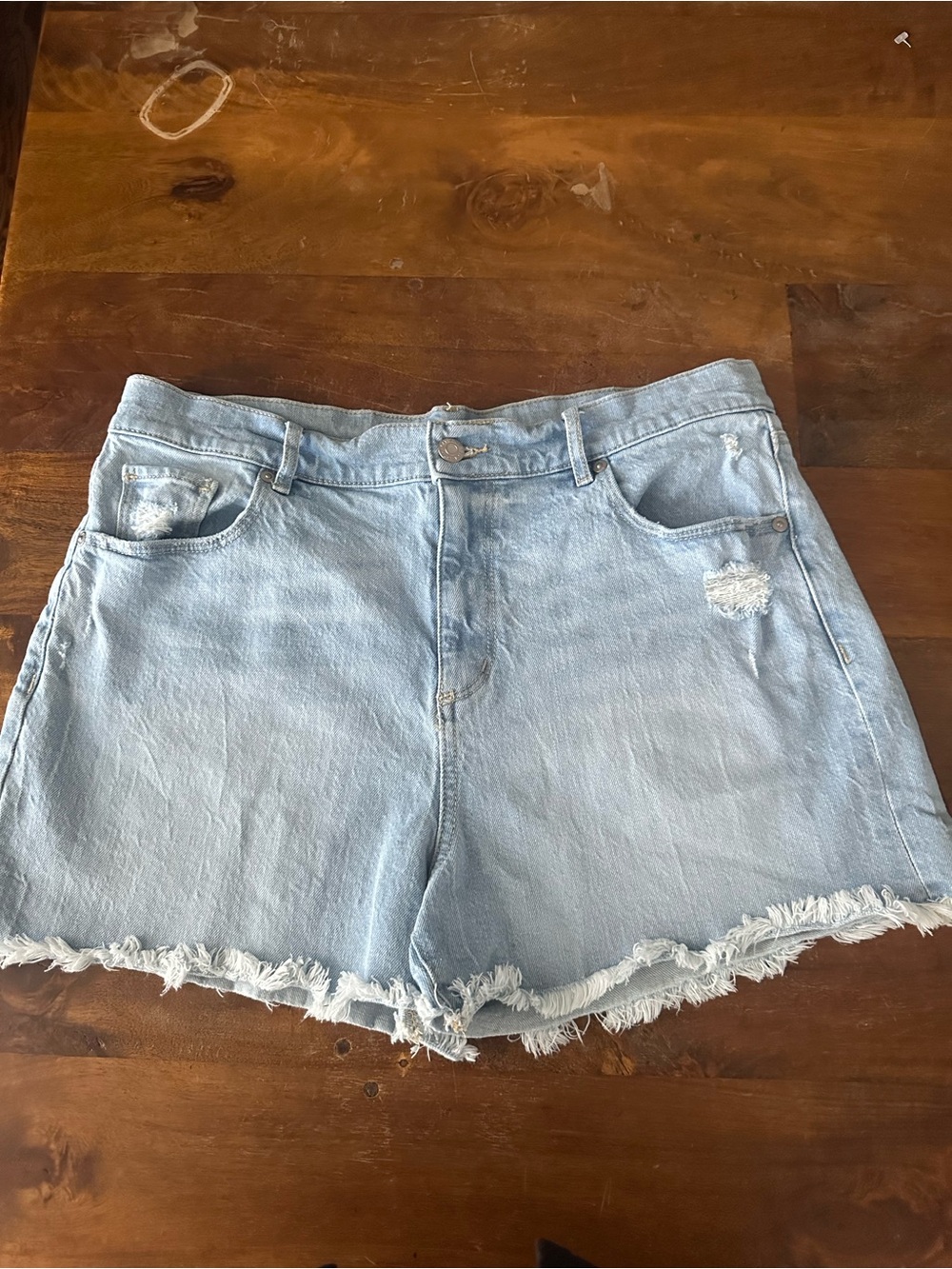 LOFT Light Blue Distressed Denim Women’s Shorts Size 31/12